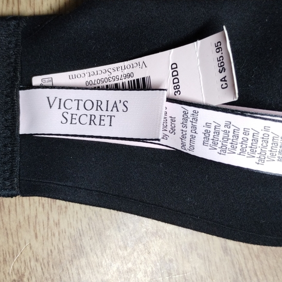 Victoria's Secret Black Bra with Gold Accents 38DDD - Picture 6 of 7